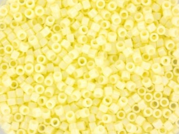 Miyuki Delica beads opaque butter cream, 5g size 11/0 color 1491, Japanese beads, cylindrical beads, light yellow Miyuki, Miyuki DB1491