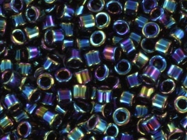 Miyuki Delica beads metallic iris variegated blue, color DB 0005, 5g size 11/0, japanese beads, Miyuki DB-5, Miyuki cylindrical beads