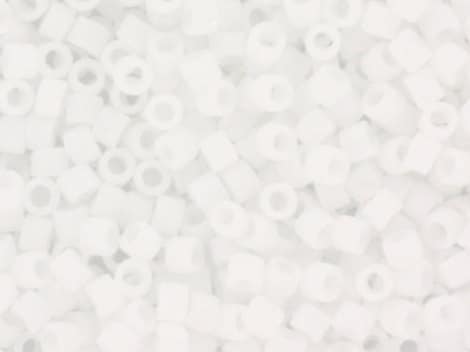 Miyuki Delica beads opaque matte ab white, color DB351, 5g size 11/0, japanese beads, Miyuki DB-351, cylindrical beads