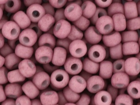 Miyuki seed beads 8/0, opaque matte antique rose, color 2037, Miyuki matte pink beads, japanese beads, 3mm seed beads