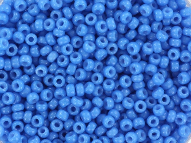 10g Miyuki seed beads 11/0, duracoat opaque delphinium blue 4484, japanese beads, dark blue seed beads, Miyuki opaque colors