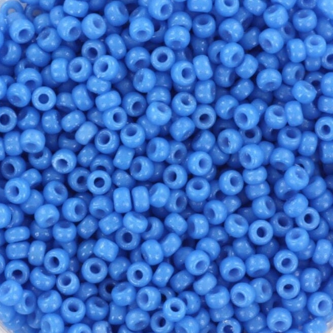 10g Miyuki seed beads 11/0, duracoat opaque delphinium blue 4484, japanese beads, dark blue seed beads, Miyuki opaque colors