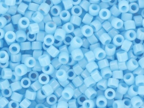 Miyuki Delica beads opaque turquoise blue, 5g 11/0 DB725, cylindrical beads, opaque blue Miyuki, color DB 725, Delica turquoise