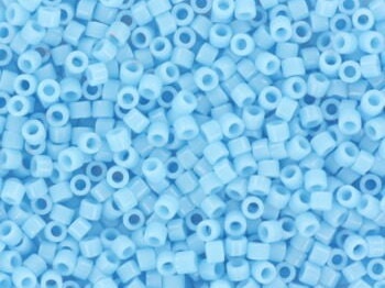 Miyuki Delica beads opaque turquoise blue, 5g 11/0 DB725, cylindrical beads, opaque blue Miyuki, color DB 725, Delica turquoise