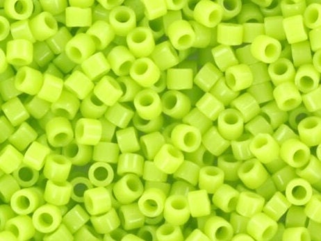 Miyuki Delica beads opaque chartreuse green, 5g 11/0 DB733, cylindrical beads, opaque green Miyuki, color DB 733, Delica light green