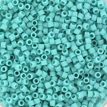 Miyuki Delica beads opaque matte turquoise green, 5g 11/0 DB759, cylindrical beads, opaque matte aqua green Miyuki, color DB 759 Delica