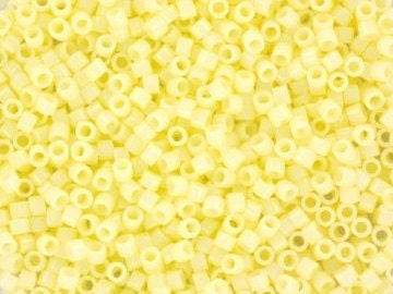 Miyuki Delica beads opaque butter cream, 5g size 11/0 color 1491, Japanese beads, cylindrical beads, light yellow Miyuki, Miyuki DB1491