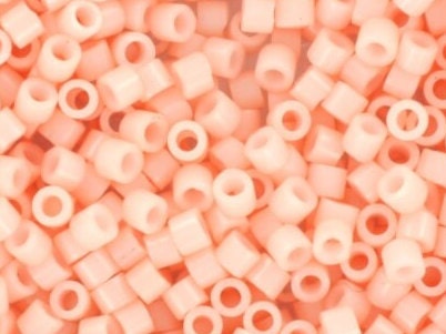 Miyuki Delica beads opaque light salmon, 5g 11/0 color DB 1493, cylindrical beads, Miyuki Delica pastel pink DB1493