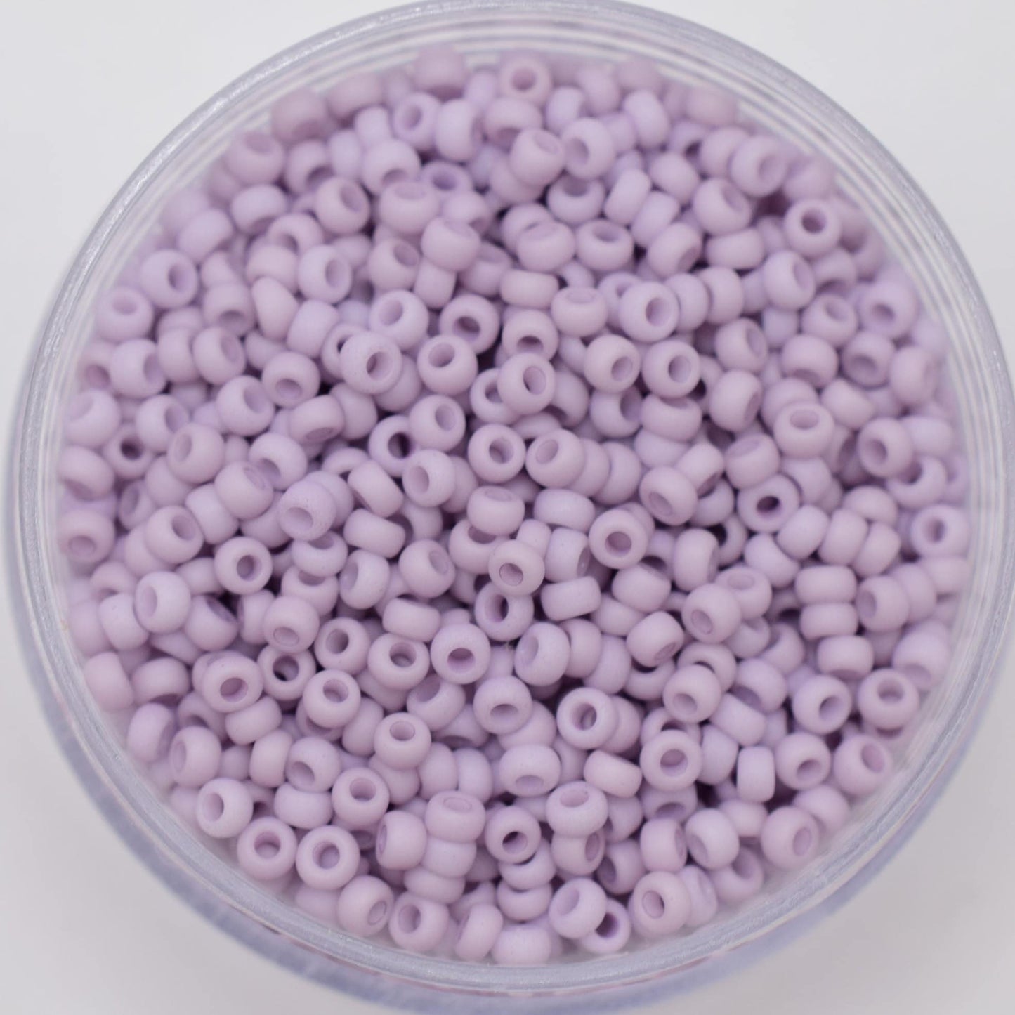 10g Miyuki seed beads 11/0, opaque matte light mauve 2025, japanese beads, violet purple rocailles, size 2mm, Miyuki purple beads