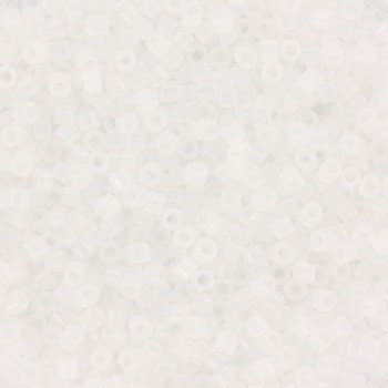 Miyuki Delica beads opal white, milky white, color DB 0220, 5g size 11/0, japanese beads, Miyuki DB-220, cylindrical beads