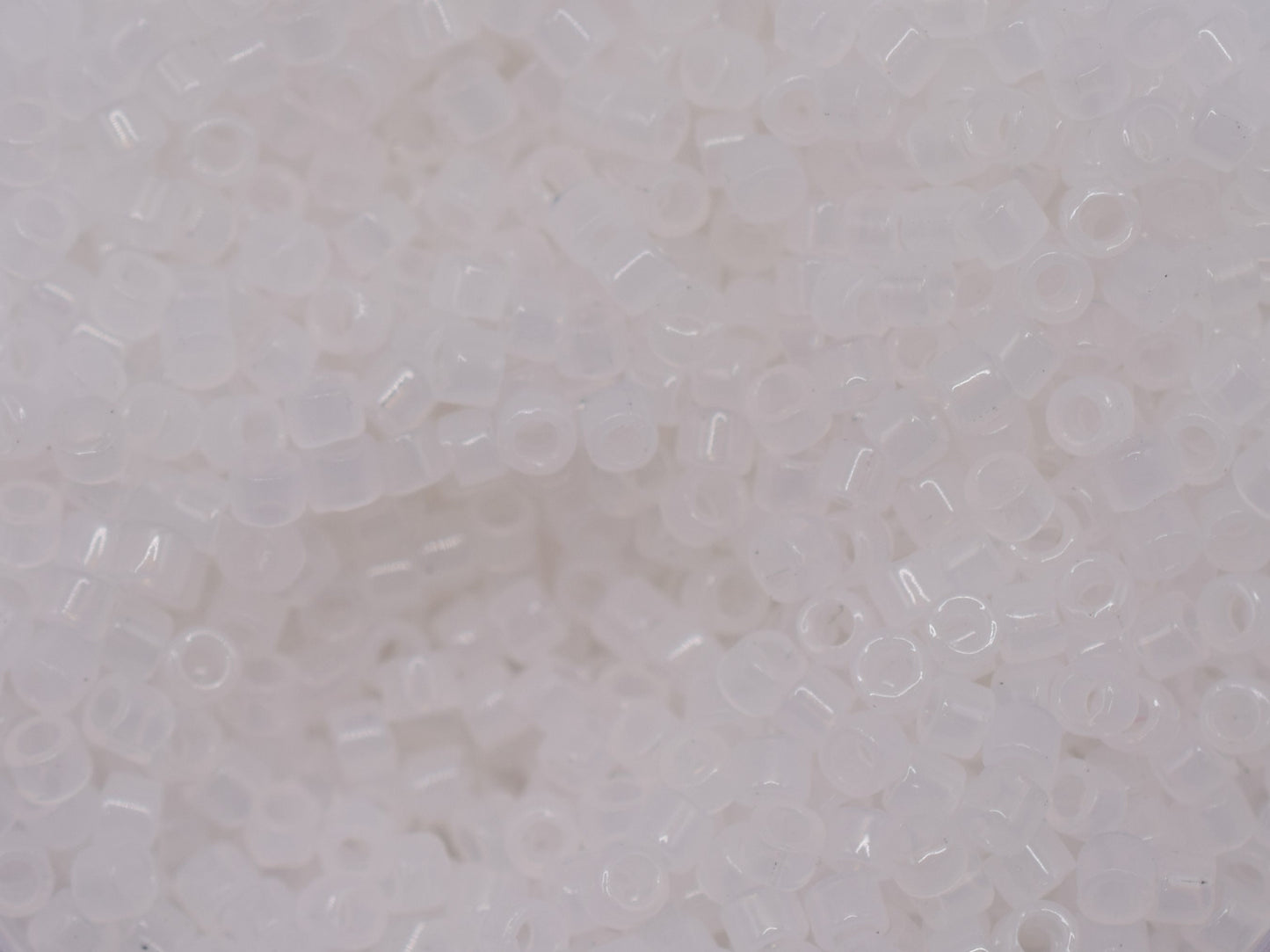 Miyuki Delica beads opal white, milky white, color DB 0220, 5g size 11/0, japanese beads, Miyuki DB-220, cylindrical beads