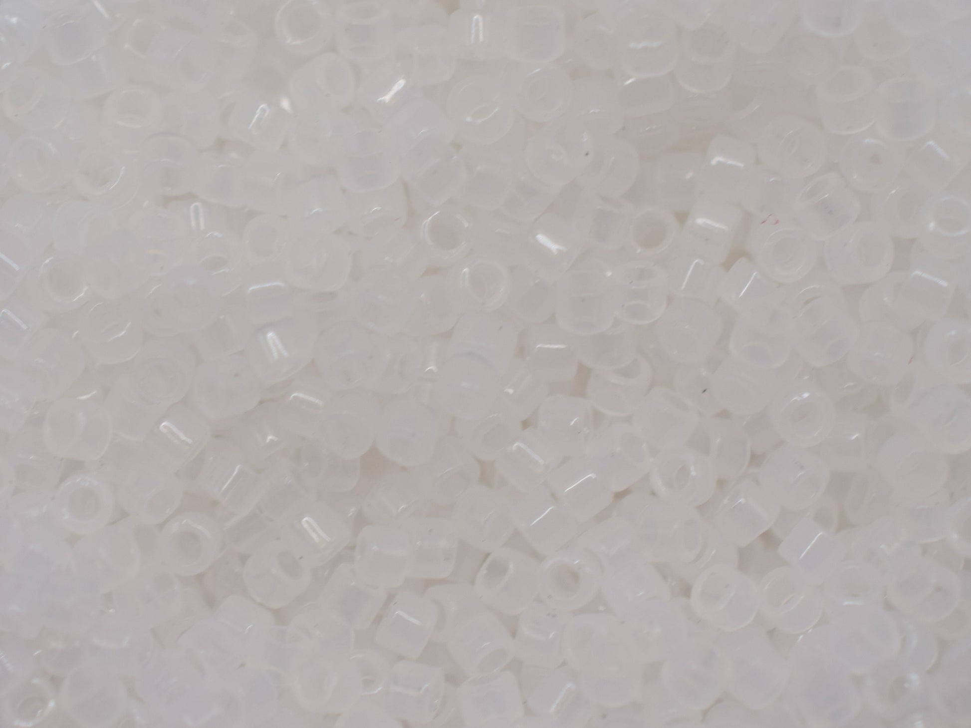 Miyuki Delica beads opal white, milky white, color DB 0220, 5g size 11/0, japanese beads, Miyuki DB-220, cylindrical beads