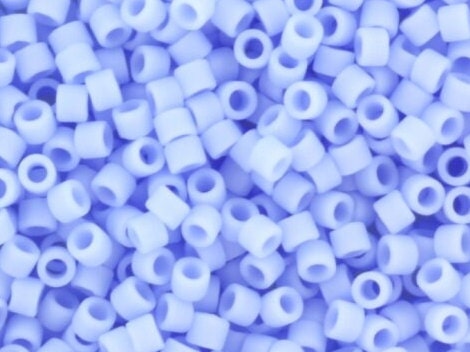 Miyuki Delica beads opaque matte agate blue, 5g 11/0 DB1587, cylindrical beads, matte light blue Miyuki beads, color DB 1587, pastel blue