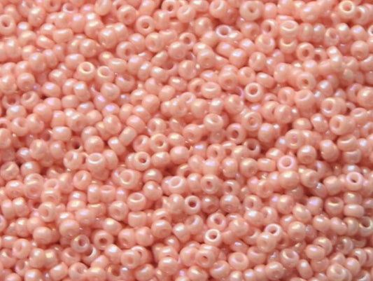 10g Miyuki seed beads 11/0, opaque luster tea rose 596, japanese beads high quality, color pink blush rocailles, size 11 2mm