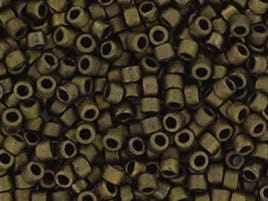 Miyuki Delica beads metallic matte dark olive, color DB311, 5g size 11/0, japanese beads, Miyuki DB-311, cylindrical beads, dark green brown