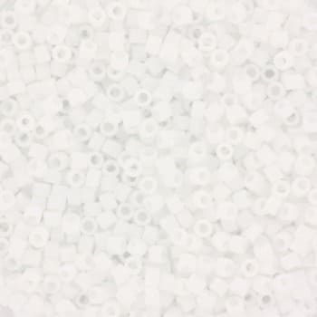 Miyuki Delica beads opaque matte ab white, color DB351, 5g size 11/0, japanese beads, Miyuki DB-351, cylindrical beads