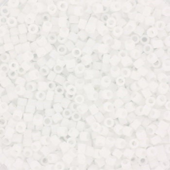 Miyuki Delica beads opaque matte ab white, color DB351, 5g size 11/0, japanese beads, Miyuki DB-351, cylindrical beads