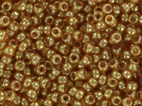 10g Miyuki seed beads 15/0, ceylon translucent spice 2372, japanese beads, translucent brown rocailles, Miyuki gold brown