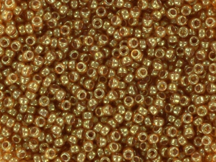 10g Miyuki seed beads 15/0, ceylon translucent spice 2372, japanese beads, translucent brown rocailles, Miyuki gold brown