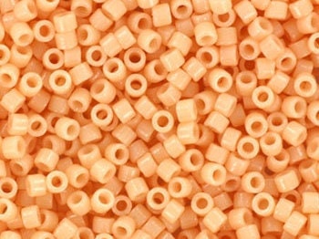 Miyuki Delica beads duracoat opaque dyed champagne cream, 5g 11/0 DB2351, cylindrical beads, opaque light pink Miyuki DB 2351