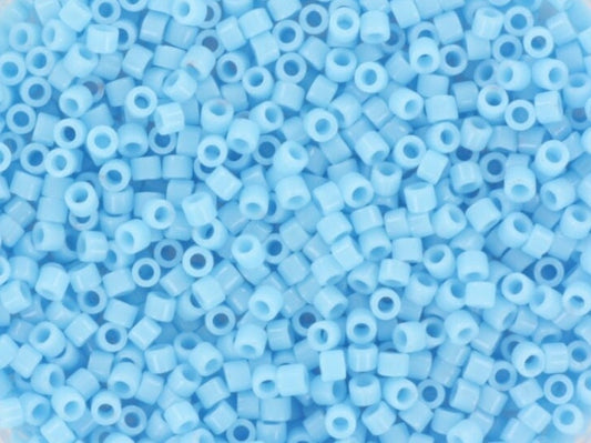 Miyuki Delica beads opaque turquoise blue, 5g 11/0 DB725, cylindrical beads, opaque blue Miyuki, color DB 725, Delica turquoise