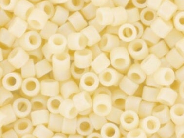 Miyuki Delica beads opaque matte ab dark cream, 5g 11/0 DB883, cylindrical beads, opaque cream Miyuki, color DB 883, Delica off white