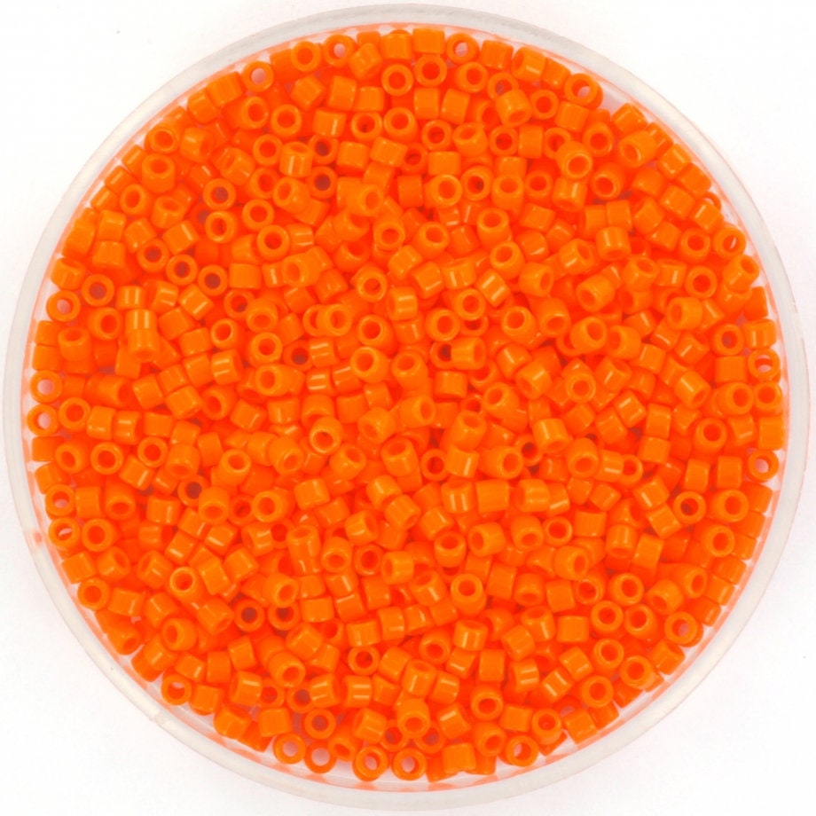 Miyuki Delica beads opaque mandarin, 5g size 11/0 color DB1133, Japanese beads, cylindrical beads, Miyuki Delica orange, Miyuki DB 1133