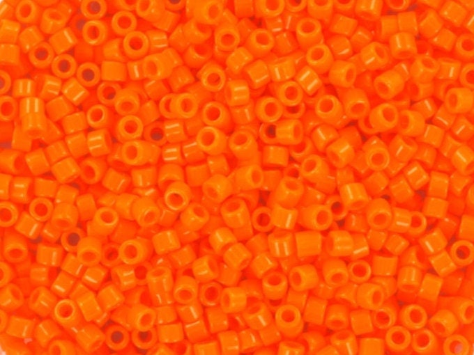 Miyuki Delica beads opaque mandarin, 5g size 11/0 color DB1133, Japanese beads, cylindrical beads, Miyuki Delica orange, Miyuki DB 1133