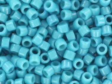 Miyuki Delica beads duracoat opaque dyed azure, 5g 11/0 color DB 2133, cylindrical beads, Miyuki opaque teal DB2133, Miyuki Delica Blue