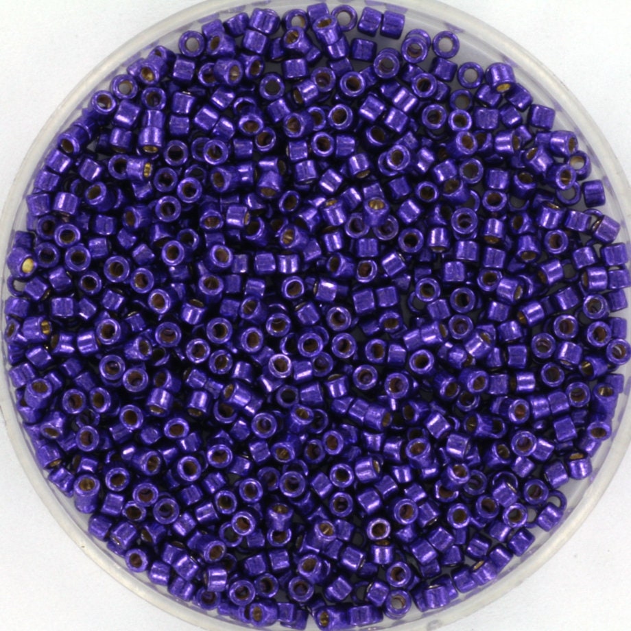 Miyuki Delica beads duracoat galvanized lilac night, 5g 11/0 DB 2510, Miyuki Delica purple, dark violet, japanese beads, Seed beads