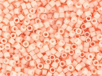 Miyuki Delica beads opaque light salmon, 5g 11/0 color DB 1493, cylindrical beads, Miyuki Delica pastel pink DB1493