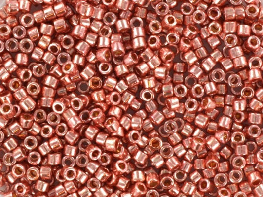 Miyuki Delica beads duracoat galvanized rose gold, 5g 11/0 DB 2503, Miyuki Delica light pink, metallic pink, japanese beads, Seed beads