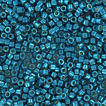 Miyuki Delica beads duracoat galvanized capri blue, 5g 11/0 DB 2513, Miyuki Delica teal blue, metallic blue, japanese beads, Seed beads