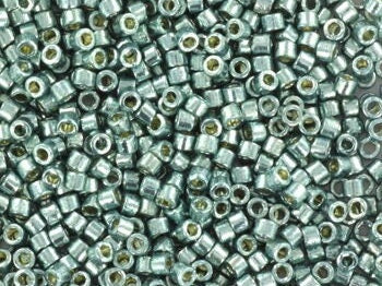 Miyuki Delica beads duracoat galvanized dark sea foam, 5g 11/0 DB 1846, Miyuki Delica light blue, metallic blue, japanese beads, Seed beads