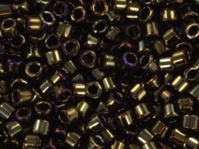 Miyuki Delica beads metallic iris brown, color DB 7, 5g size 11/0, japanese beads, Miyuki DB7, Miyuki cylindrical beads