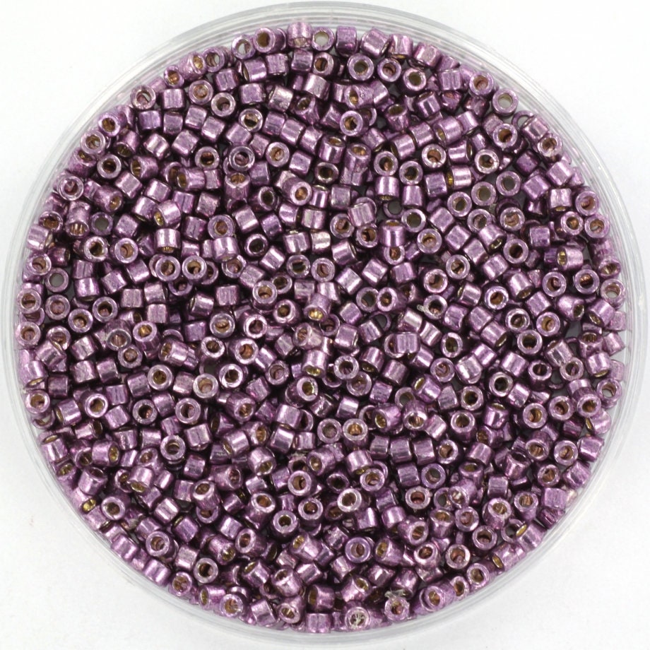 Miyuki Delica beads duracoat galvanized eggplant, 5g 11/0 DB 1850, Miyuki Delica purple, metallic violet, japanese beads, Seed beads