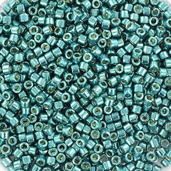 Miyuki Delica beads duracoat galvanized sea foam, 5g 11/0 DB 1847, Miyuki Delica teal, metallic blue, japanese beads, Seed beads