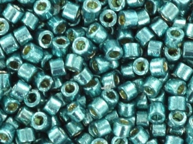 Miyuki Delica beads duracoat galvanized sea foam, 5g 11/0 DB 1847, Miyuki Delica teal, metallic blue, japanese beads, Seed beads