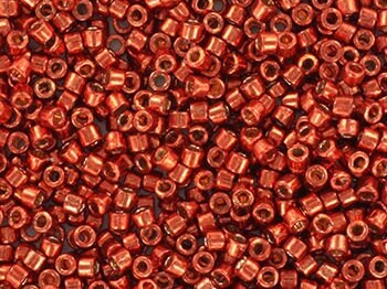 Miyuki Delica beads duracoat galvanized berry, 5g 11/0 DB 1838, Miyuki Delica red, metallic red, japanese beads, Seed beads