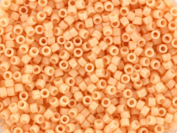 Miyuki Delica beads duracoat opaque dyed champagne cream, 5g 11/0 DB2351, cylindrical beads, opaque light pink Miyuki DB 2351