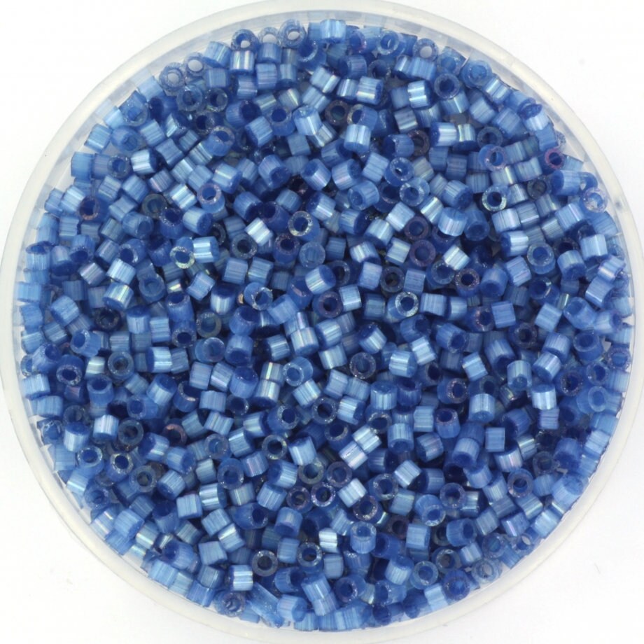 Miyuki Delica beads silk satin dyed dusk blue color DB1811, 5g size 11/0, japanese beads, Miyuki color DB-1811, cylindrical beads