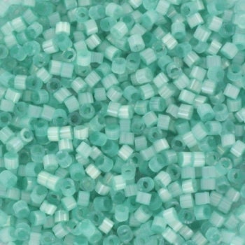 Miyuki Delica beads silk satin dyed light aqua green color DB1812, 5g size 11/0, japanese beads, Miyuki color DB-1812, cylindrical beads