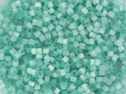 Miyuki Delica beads silk satin dyed light aqua green color DB1812, 5g size 11/0, japanese beads, Miyuki color DB-1812, cylindrical beads