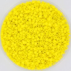 Miyuki Delica beads opaque yellow, 5g 11/0 DB721, cylindrical beads, Miyuki opaque yellow, color DB 721, DB 0721, DB0721