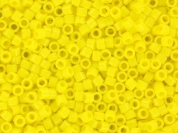 Miyuki Delica beads opaque yellow, 5g 11/0 DB721, cylindrical beads, Miyuki opaque yellow, color DB 721, DB 0721, DB0721