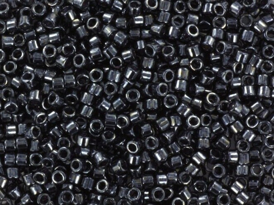 Miyuki Delica beads opaque gunmetal black, 5g 11/0 color DB0001, beads for jewelry making, japanese beads, cylindrical beads, seed beads