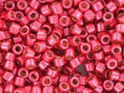 Miyuki Delica beads duracoat galvanized light cranberry, 5g 11/0 DB 1841, Miyuki Delica pink, metallic pink, japanese beads, Seed beads