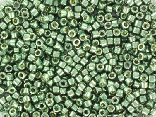 Miyuki Delica beads duracoat galvanized sea green, 5g 11/0 DB 1845, Miyuki Delica green, metallic green, japanese beads, Seed beads