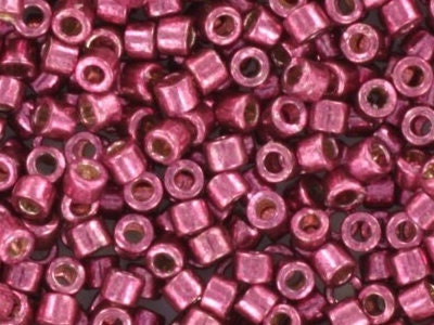 Miyuki Delica beads duracoat galvanized magenta, 5g 11/0 DB 1849, Miyuki Delica purple, metallic pink, japanese beads, Seed beads