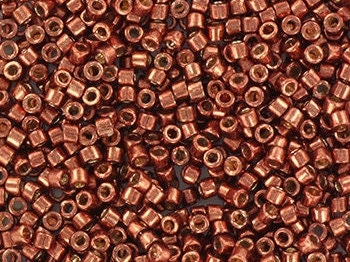 Miyuki Delica beads duracoat galvanized dark berry, 5g 11/0 DB 1842, Miyuki Delica copper, metallic red, japanese beads, Seed beads